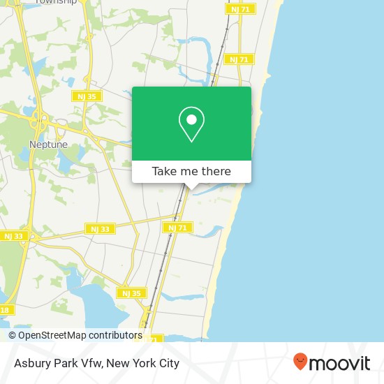 Mapa de Asbury Park Vfw