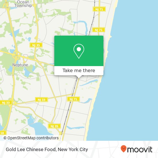 Mapa de Gold Lee Chinese Food