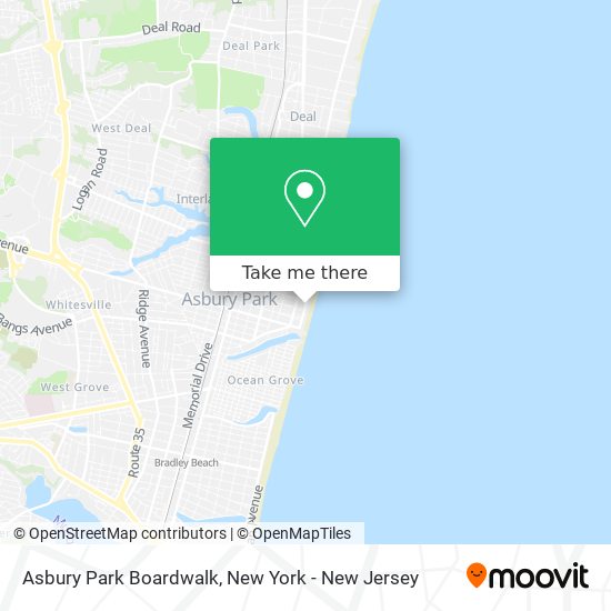 Mapa de Asbury Park Boardwalk