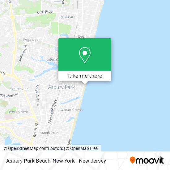 Mapa de Asbury Park Beach