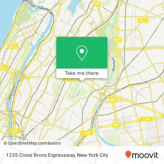 Mapa de 1235 Cross Bronx Expressway