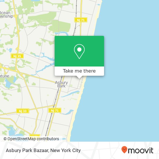 Mapa de Asbury Park Bazaar