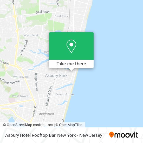 Asbury Hotel Rooftop Bar map