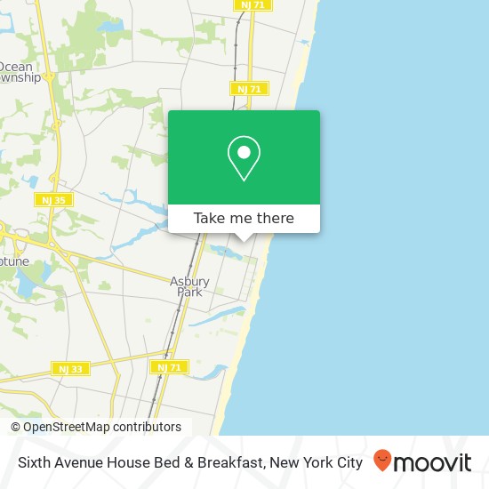 Mapa de Sixth Avenue House Bed & Breakfast