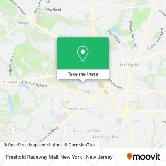 Freehold Raceway Mall Map How To Get To Freehold Raceway Mall In Freehold Township By Bus, Subway Or  Train?