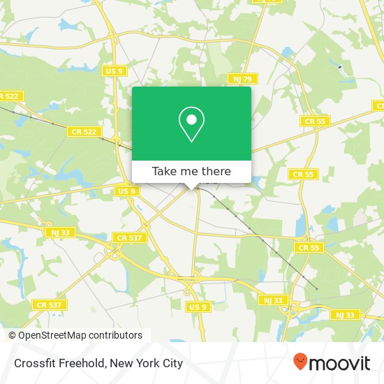 Crossfit Freehold map