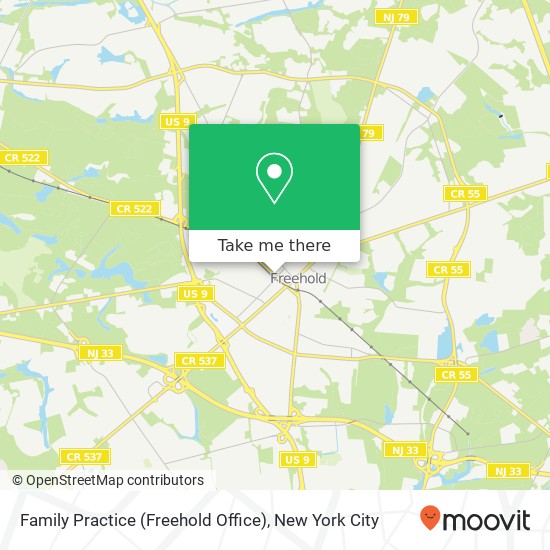 Mapa de Family Practice (Freehold Office)