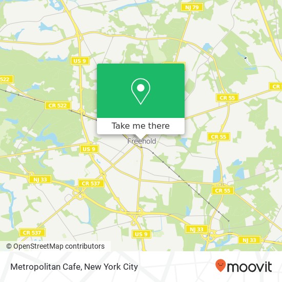 Metropolitan Cafe map
