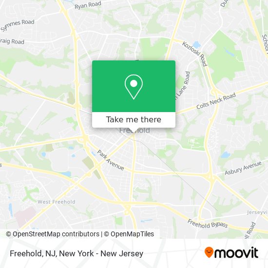 Freehold, NJ map