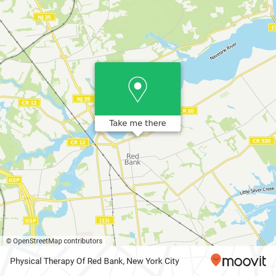 Physical Therapy Of Red Bank map