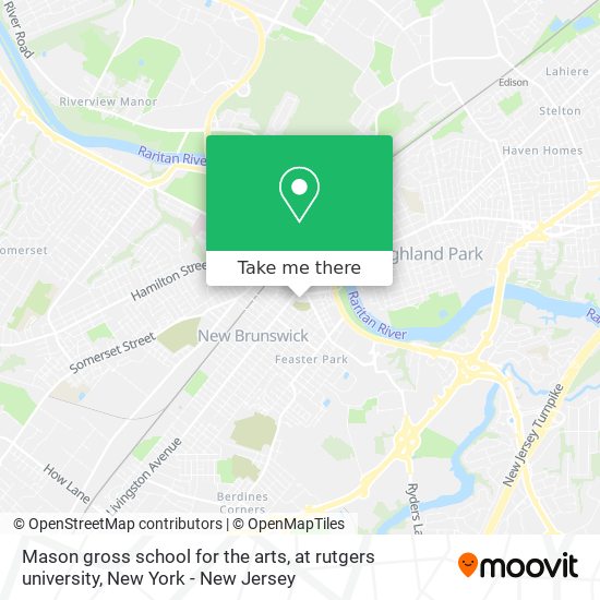 Mapa de Mason gross school for the arts, at rutgers university