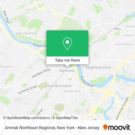Amtrak Northeast Regional map