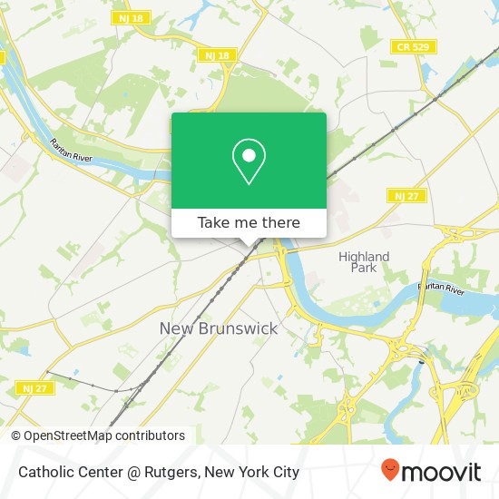 Catholic Center @ Rutgers map