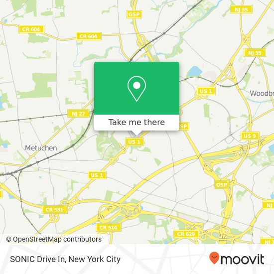 Mapa de SONIC Drive In