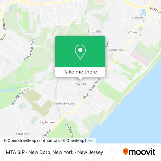 Mapa de MTA SIR - New Dorp