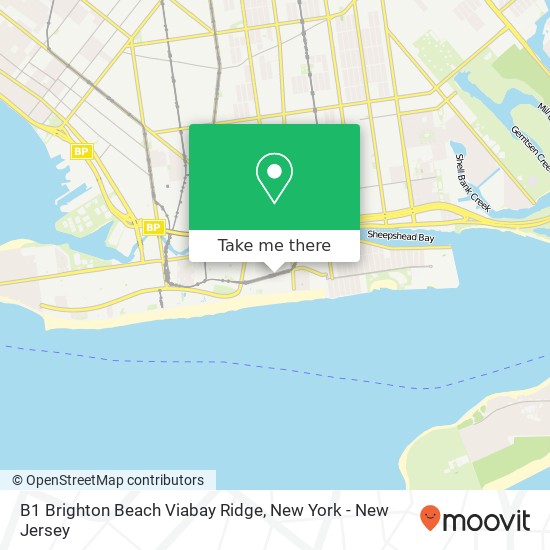 Mapa de B1 Brighton Beach Viabay Ridge