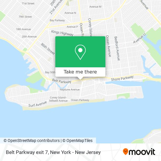 Mapa de Belt Parkway exit 7