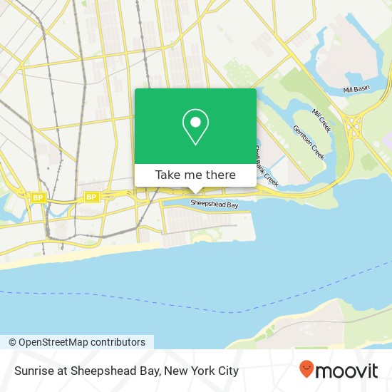 Sunrise at Sheepshead Bay map