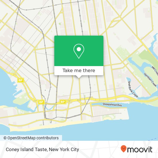 Coney Island Taste map