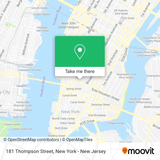 181 Thompson Street map