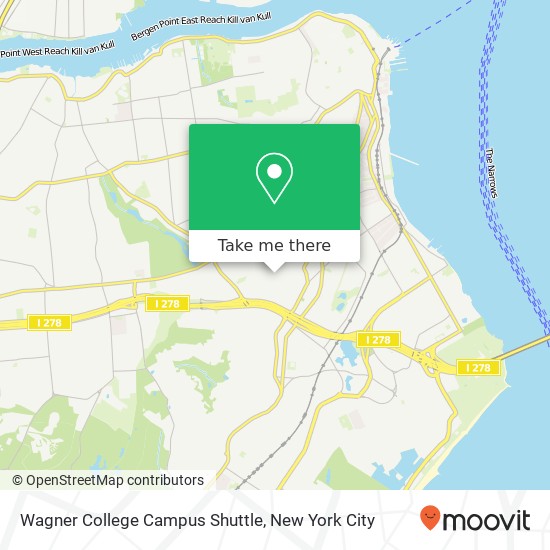 Wagner College Campus Shuttle map