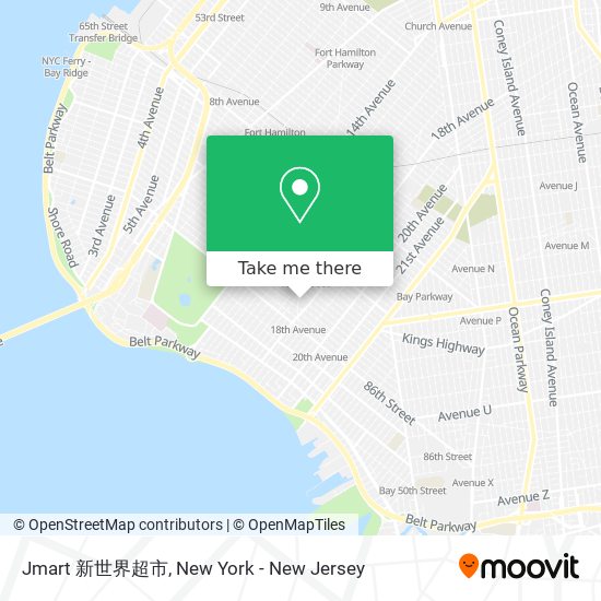 Mapa de Jmart 新世界超市