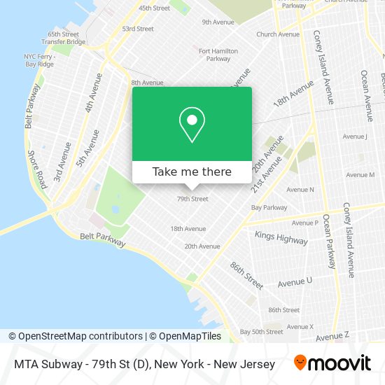 Mapa de MTA Subway - 79th St (D)