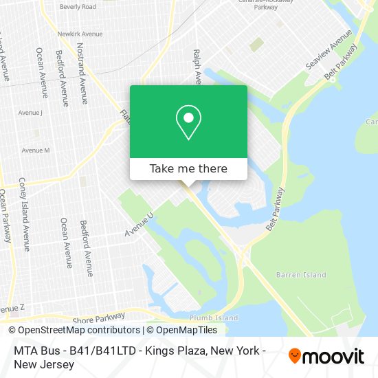 Mapa de MTA Bus - B41 / B41LTD - Kings Plaza