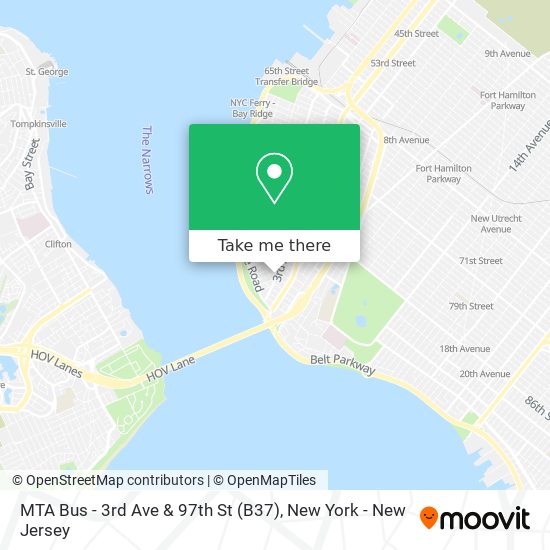 Mapa de MTA Bus - 3rd Ave & 97th St (B37)