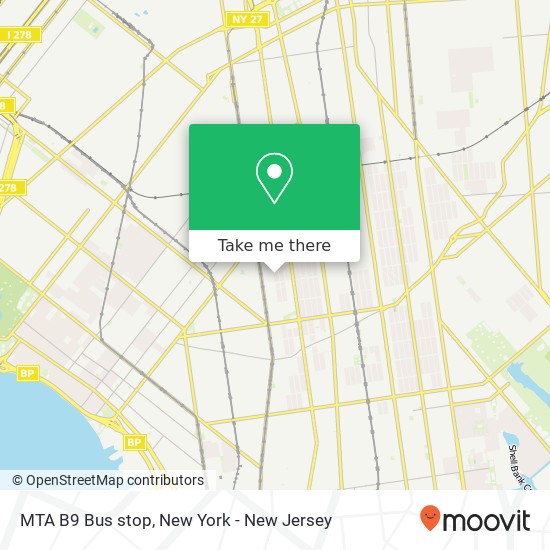 MTA B9 Bus stop map