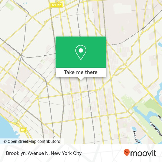 Mapa de Brooklyn, Avenue N