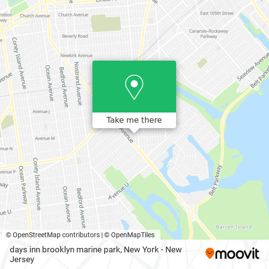 days inn brooklyn marine park map