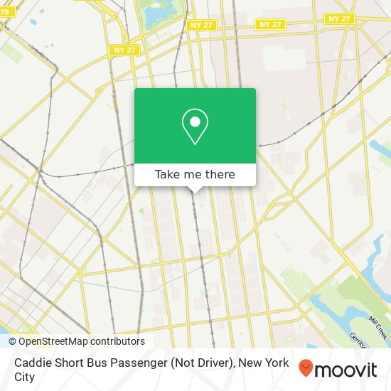 Caddie Short Bus Passenger (Not Driver) map