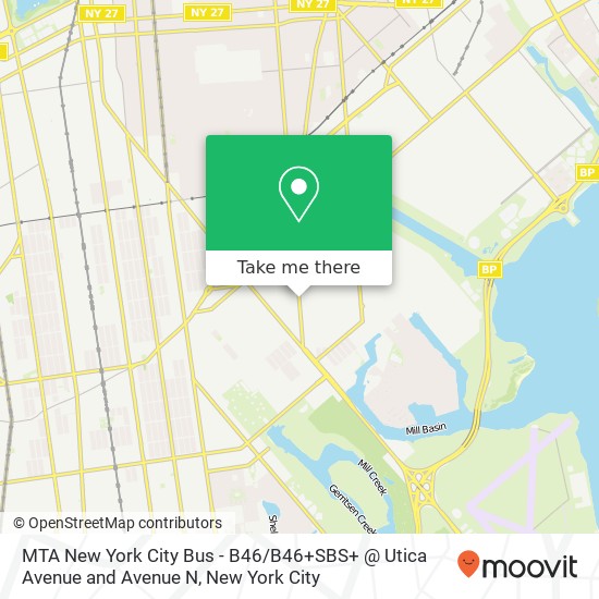 Mapa de MTA New York City Bus - B46 / B46+SBS+ @ Utica Avenue and Avenue N