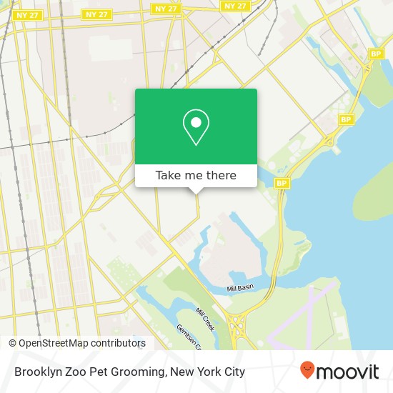 Mapa de Brooklyn Zoo Pet Grooming