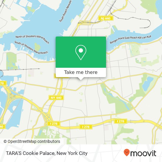 TARA'S Cookie Palace map