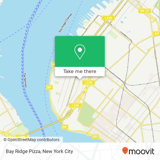 Bay Ridge Pizza map