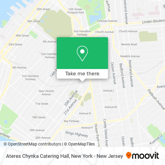 Mapa de Ateres Chynka Catering Hall