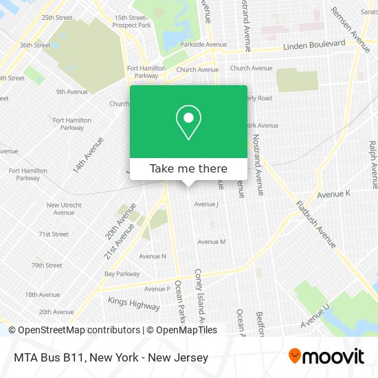 MTA Bus B11 map