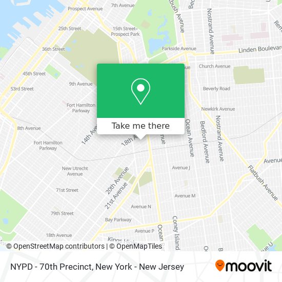 Mapa de NYPD - 70th Precinct