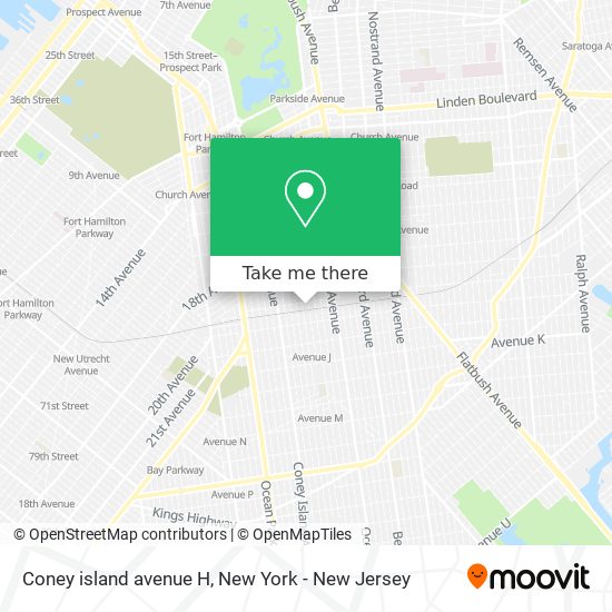 Mapa de Coney island avenue H