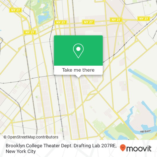 Brooklyn College Theater Dept. Drafting Lab 207RE map