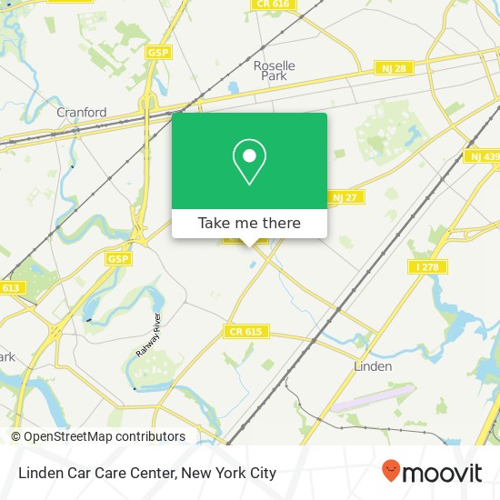 Mapa de Linden Car Care Center