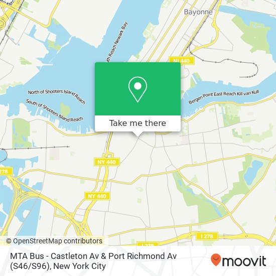 MTA Bus - Castleton Av & Port Richmond Av (S46 / S96) map