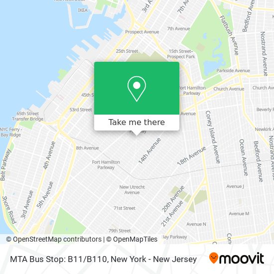 Mapa de MTA Bus Stop: B11/B110