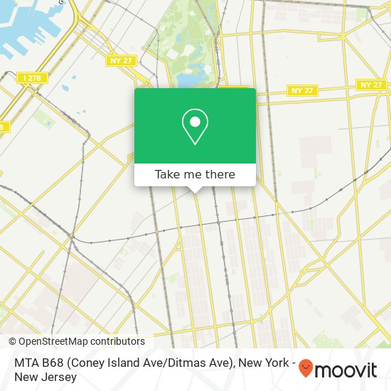 Mapa de MTA B68 (Coney Island Ave / Ditmas Ave)