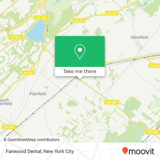 Fanwood Dental map
