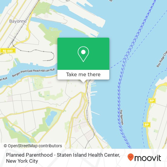 Mapa de Planned Parenthood - Staten Island Health Center