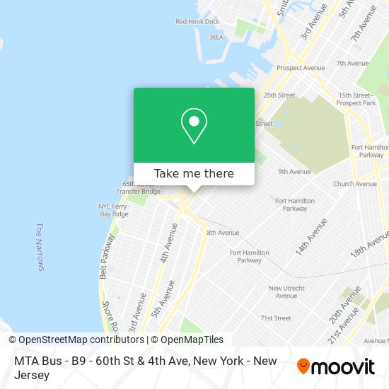 Mapa de MTA Bus - B9 - 60th St & 4th Ave