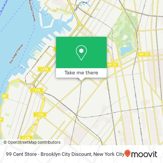 99 Cent Store - Brooklyn City Discount map
